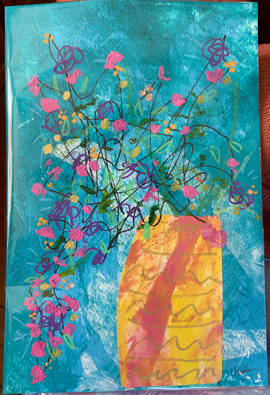 Floral 2, Abstract Original Painting