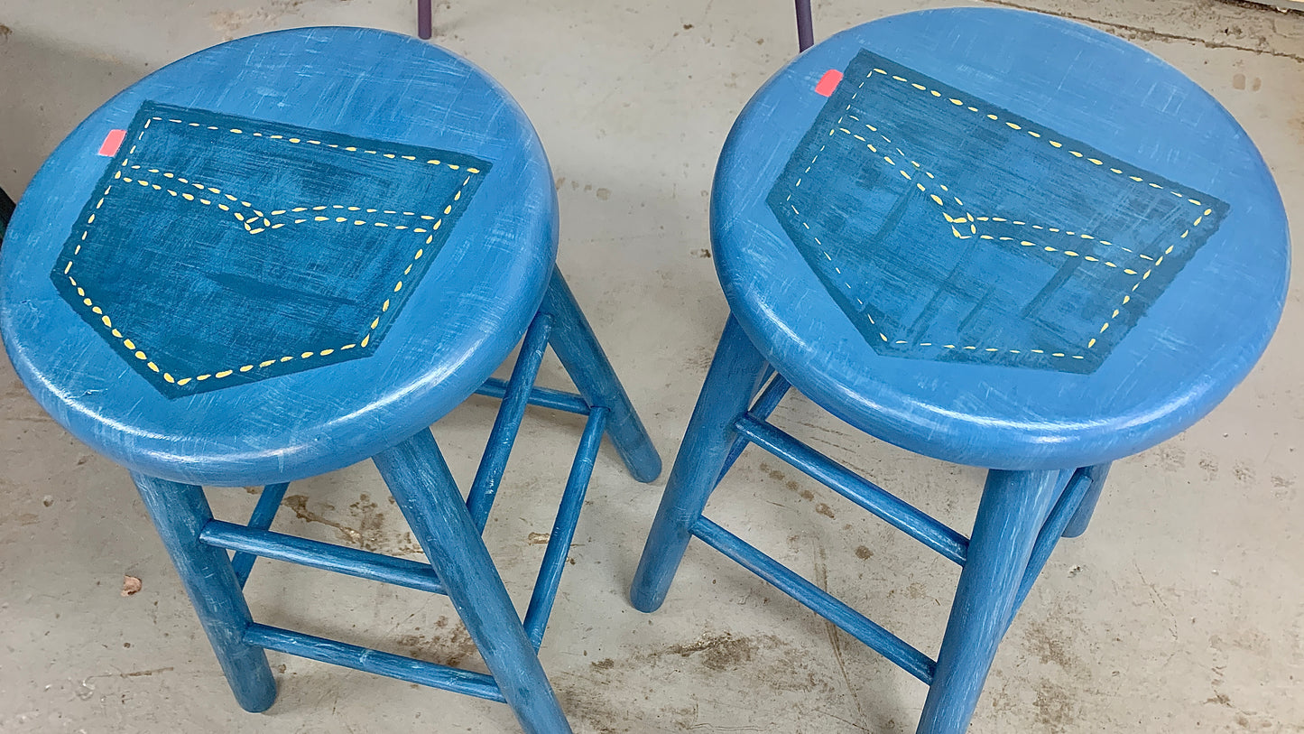 Blue Jeans Bar Stools